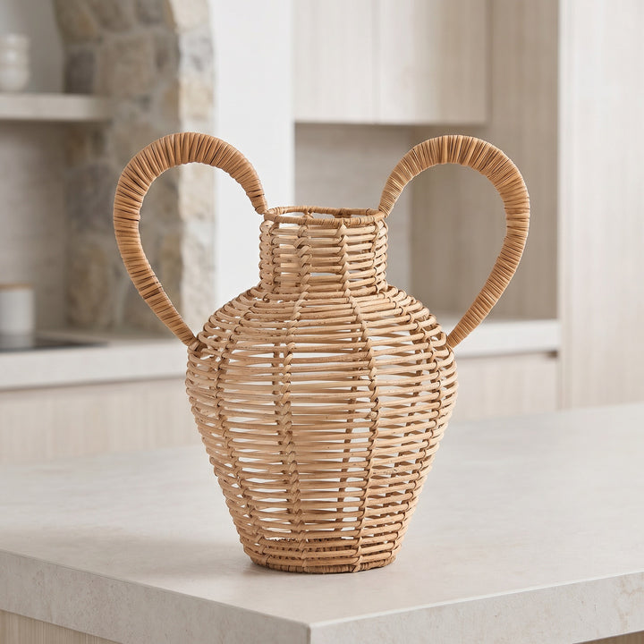 Dekorative Vase aus geflochtenem Naturmaterial Karnz