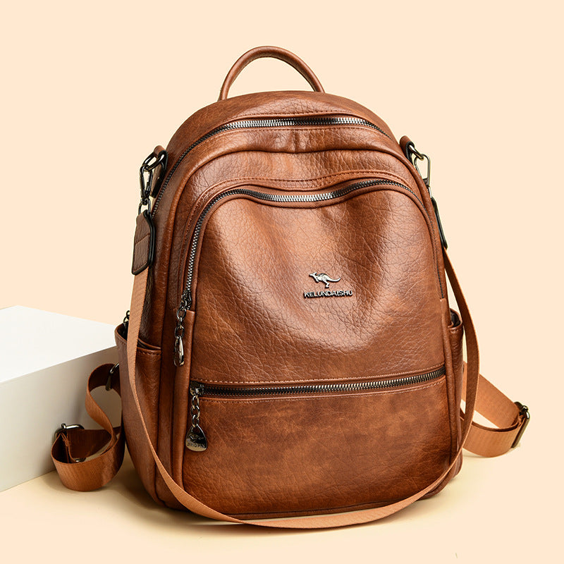 Vintage-inspirierter Leder-Rucksack Karnz