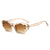 Damen modische quadratische Sonnenbrille mit UV-Schutz und flexiblem Gestell Karnz