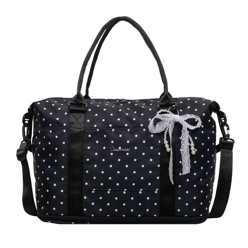 Stilvolle gepunktete Wochenend-Duffel-Tasche Karnz