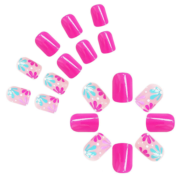 Künstlerisches Florales Gel-Nageldesign Karnz