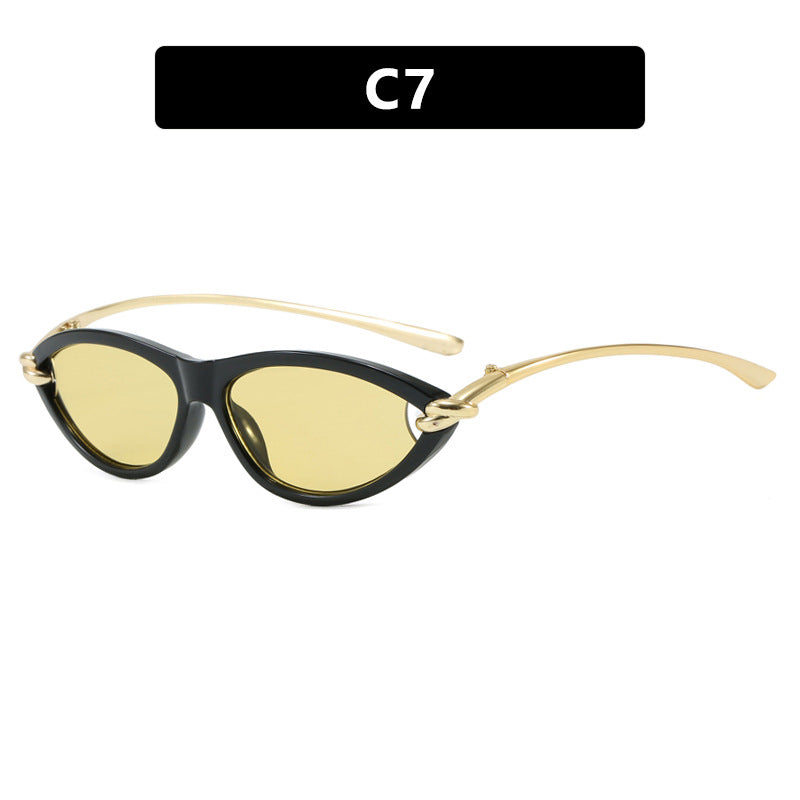 Damen Cat-Eye Sonnenbrille mit elegantem Metallrahmen und schützendem UV-Filter Karnz