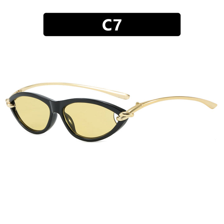 Damen Cat-Eye Sonnenbrille mit elegantem Metallrahmen und schützendem UV-Filter Karnz
