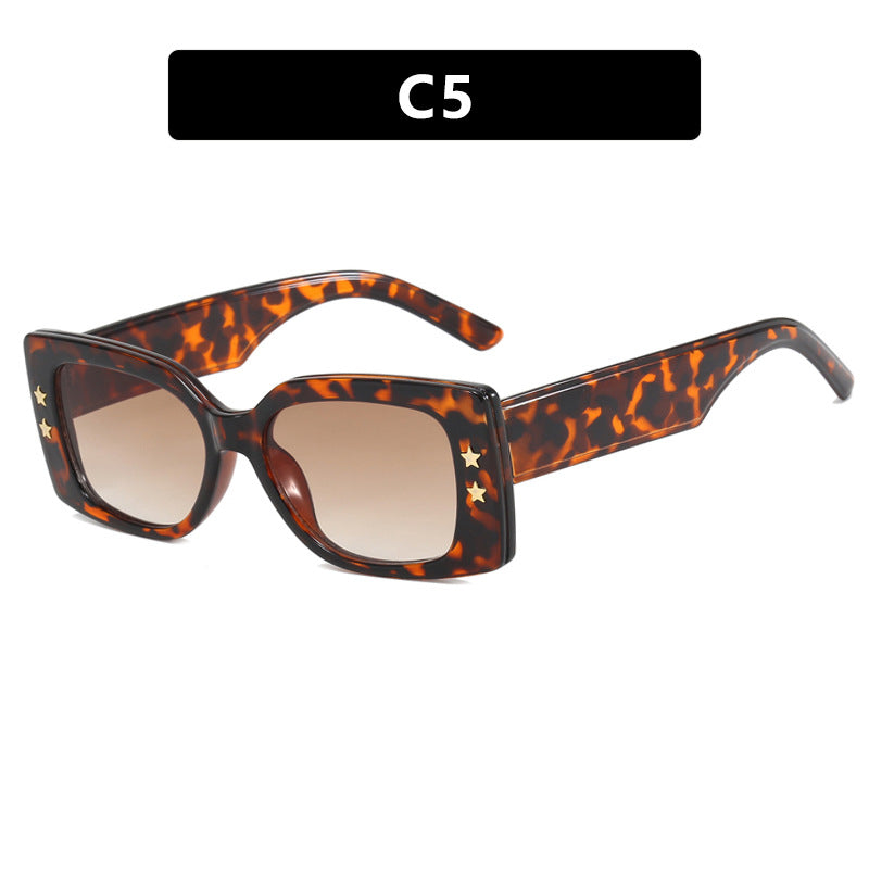 Damen extravagante quadratische Sonnenbrille mit stylishen Details Karnz