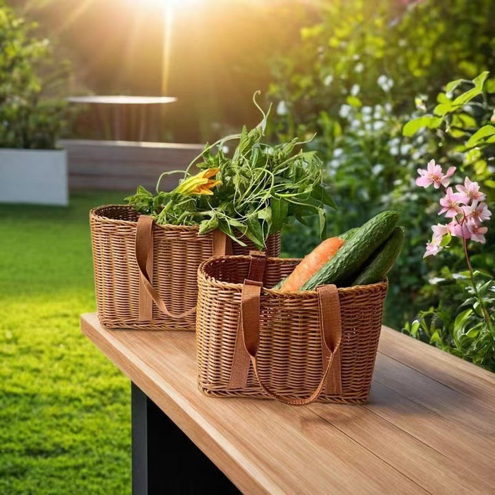 Handgewebter Picknick Aufbewahrungskorb Karnz