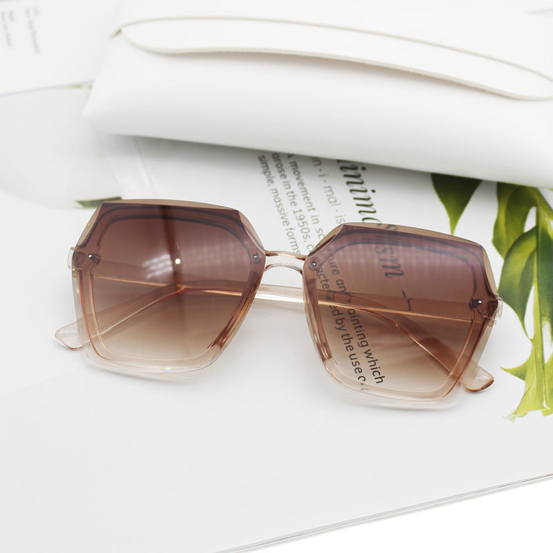 Damen übergroße geometrische Sonnenbrille Karnz