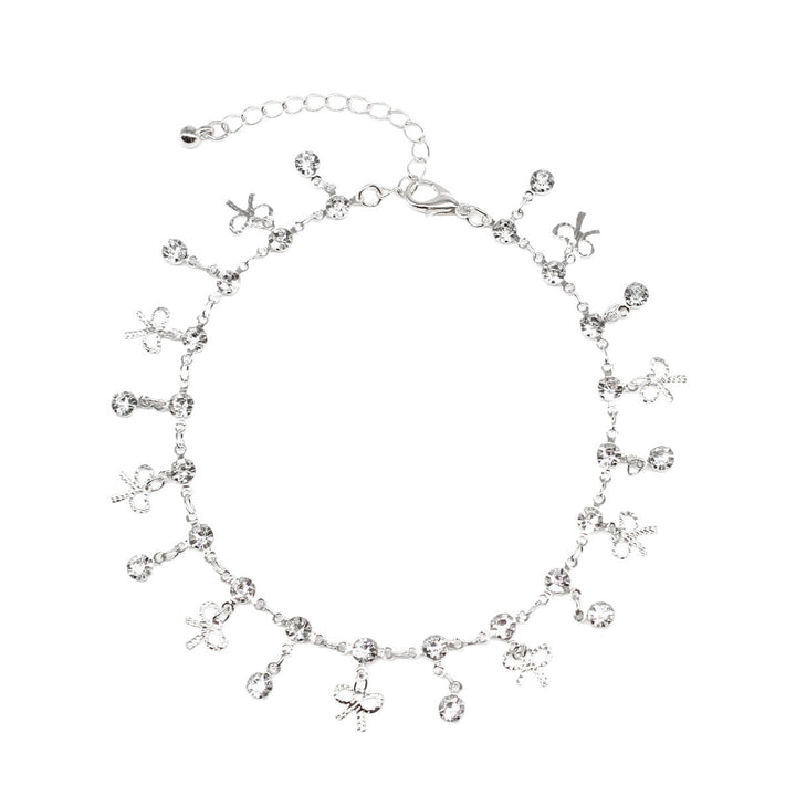 Delikate Kristall Charm Fußkettchen Karnz
