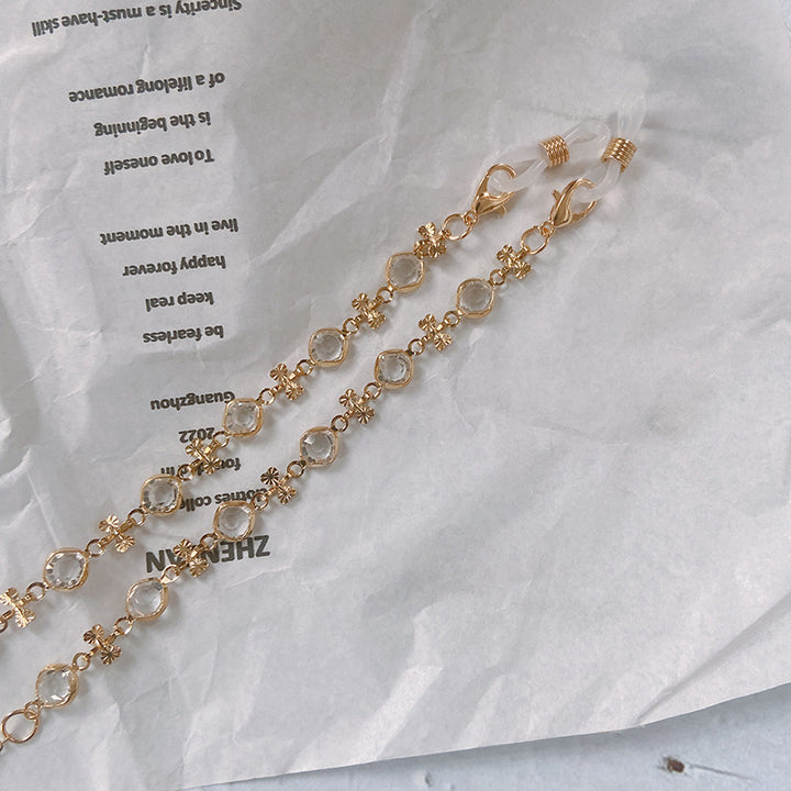 Elegante Brillenhalterkette mit Bunten Perlen und Stilvollen Anhängern Karnz