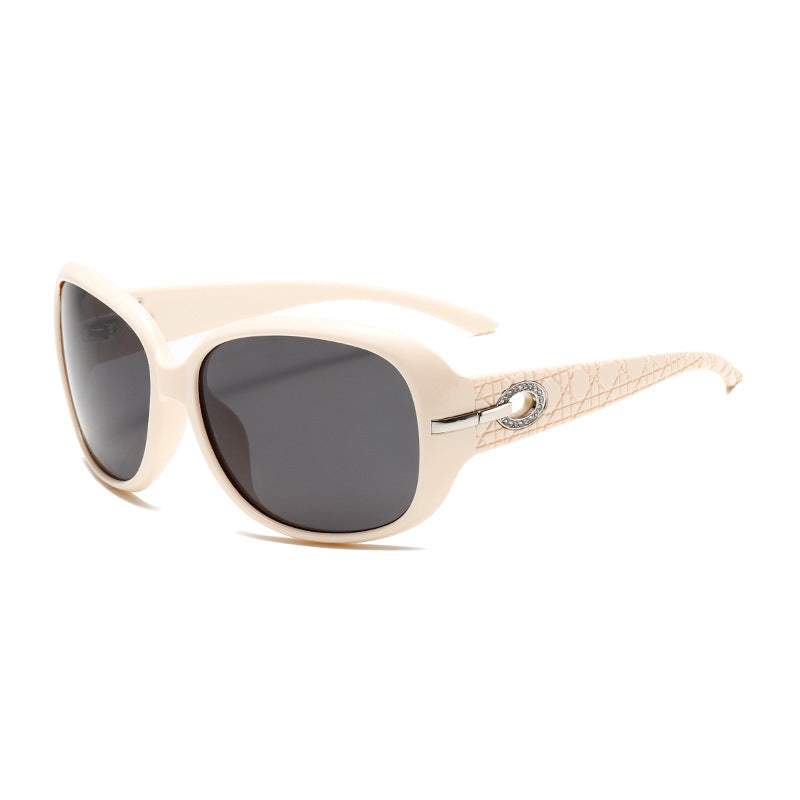 Damen Elegante Oversized Sonnenbrille mit modischem Muster Karnz
