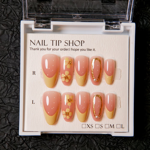 Blumen Dekorative Press-On Nagelset