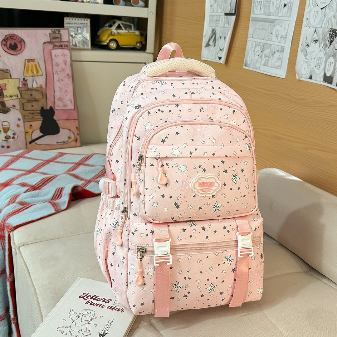 Trendiger Sternenprint Mehrfachfach-Rucksack