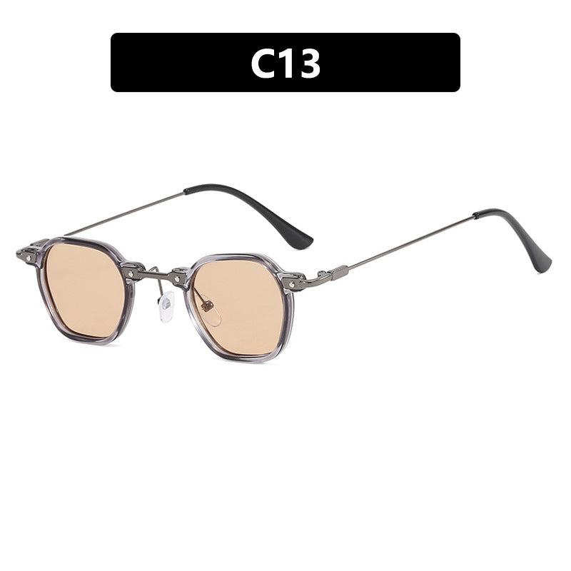 Damen stilvolle Sonnenbrille mit einzigartiger sechseckiger Form und robustem Rahmen Karnz