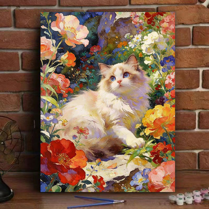 Kat-Themen Blumen Leinwand Kunstdruck Karnz