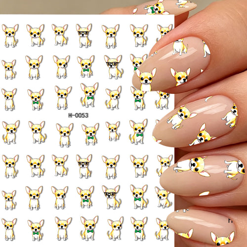 Niedliche Hunde-Themen-Nagelkunst-Sticker
