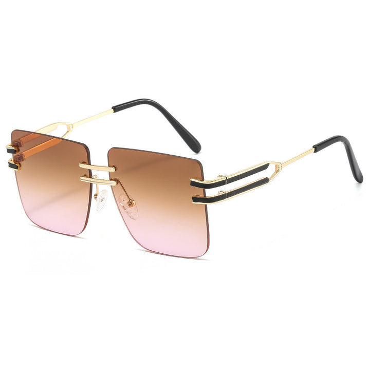 Damen modische Sonnenbrille mit extravagantem Rahmen und filigranen Akzenten Karnz