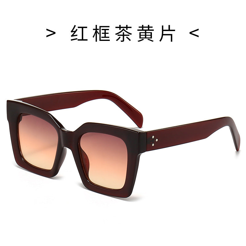 Damen Modische Sonnenbrille im markanten Schildkrötendesign Karnz