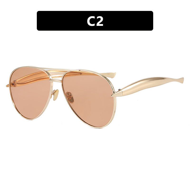 Damen Piloten-Sonnenbrille mit eleganten Akzenten und schützendem UV-Filter Karnz