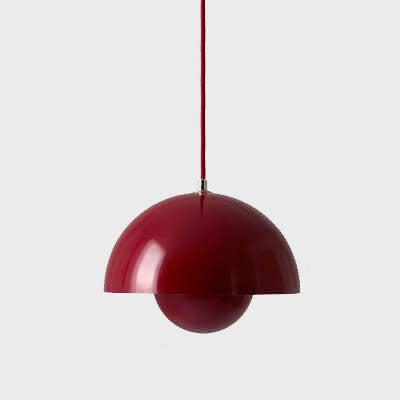 Skandinavische Pendelleuchte - Elegante 1-Licht halb-runde Beleuchtung für Wohnzimmer und Schlafzimmer | Karnz