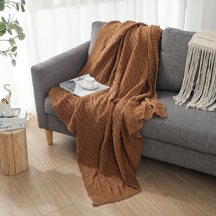 Home Gemütliche Strickdecke