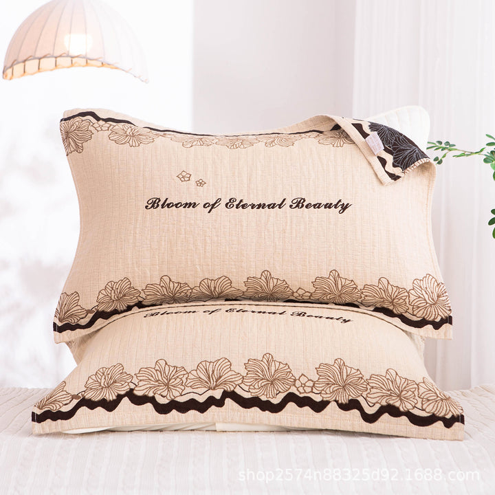 Damen Kissenbezug mit filigranem Blumenmotiv Karnz