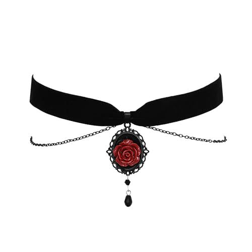 Floral Satin Cord Choker Karnz