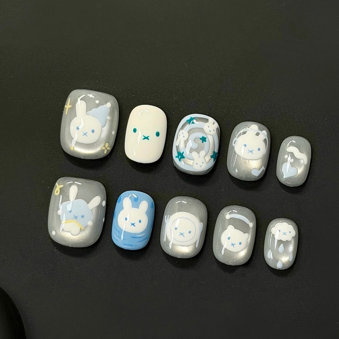 Süßes Charakter Press-On Nagelkunstset Karnz