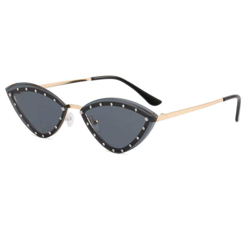 Damen Cat-Eye Sonnenbrille mit Glitzer-Details Karnz