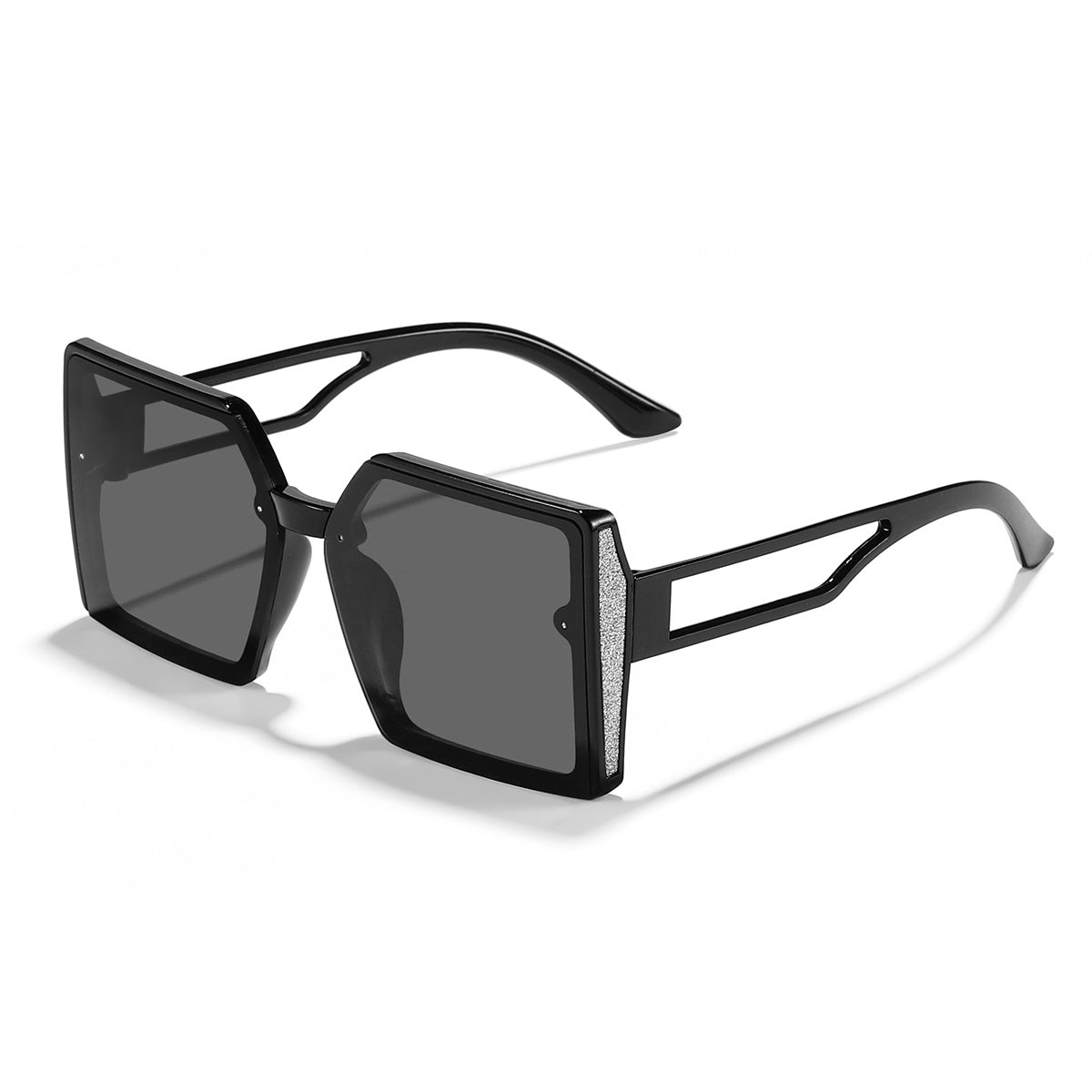 Damen Sonnenbrille mit einzigartigem quadratischem Rahmen und funkelndem Akzent Karnz
