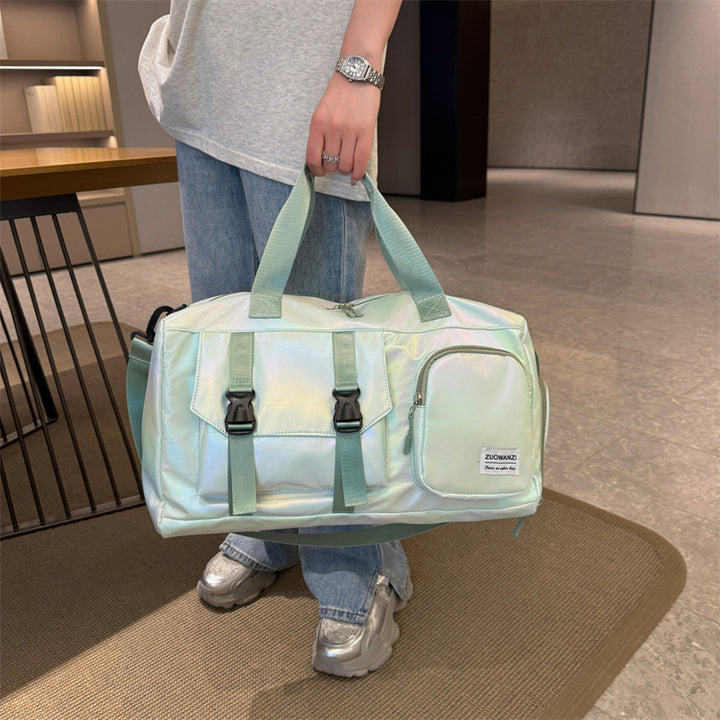 Iridescent Multi-Pocket Sport Duffel Bag Karnz