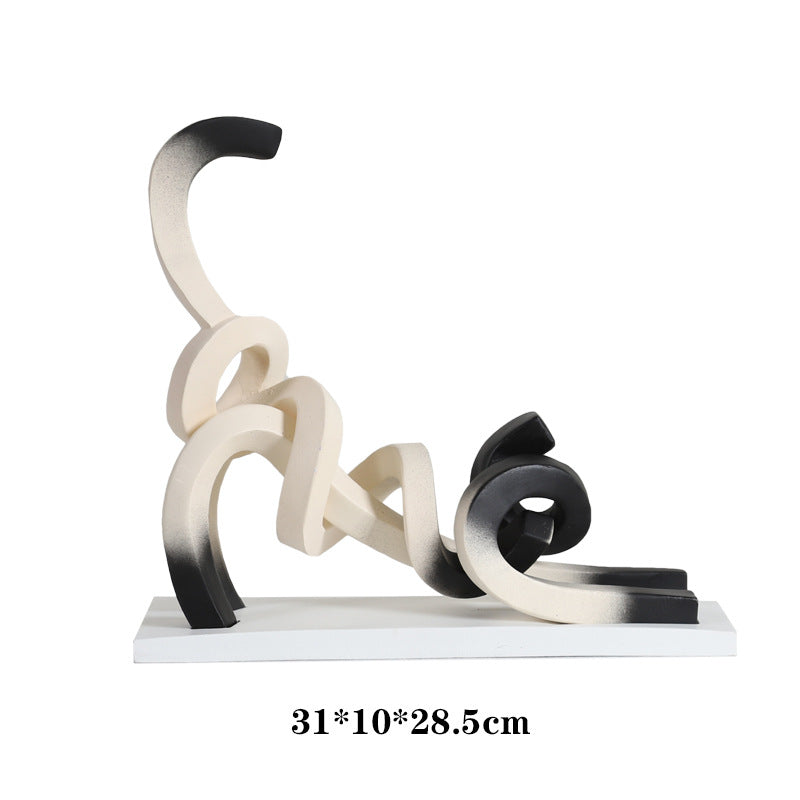 Abstrakte Kunst Katzen Skulptur