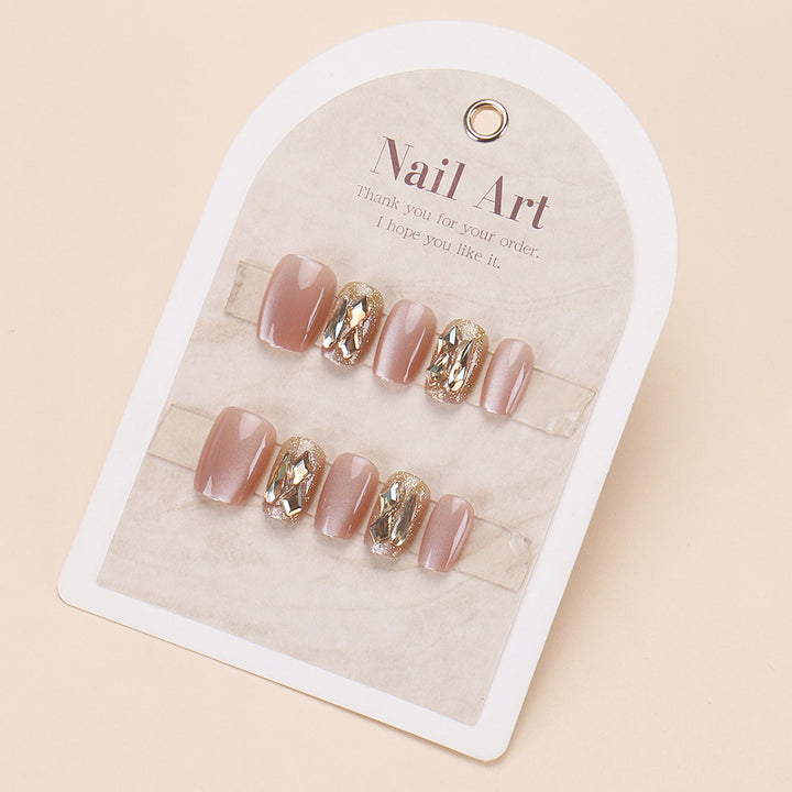 Glamorous Press-On Nagelkunstset mit Strassakzenten Karnz