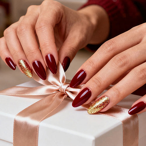 Glamouröse Stiletto Press-On Nagelset Karnz