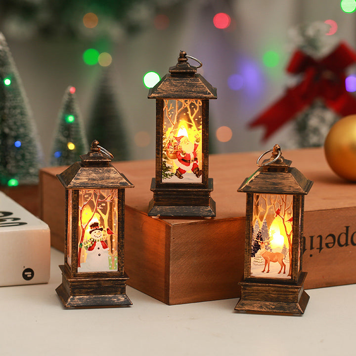 Nostalgische Weihnachtslaterne mit LED-Leuchte Karnz