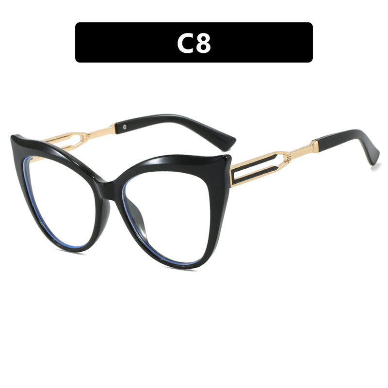 Damen cat-eye Brille mit elegantem Metallrahmen Karnz
