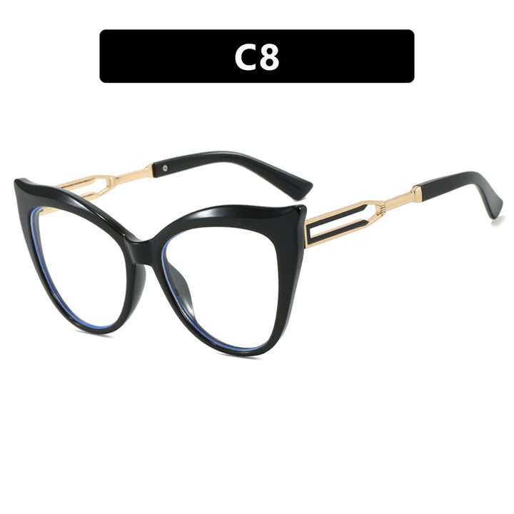 Damen cat-eye Brille mit elegantem Metallrahmen Karnz