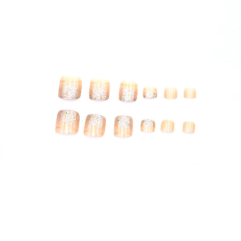 Dekorative Glitter Pediküre Nagelkunst Karnz