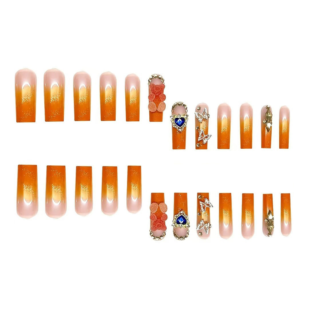 Glamouröse Künstlerische Press-On Nagelverlängerungen Karnz