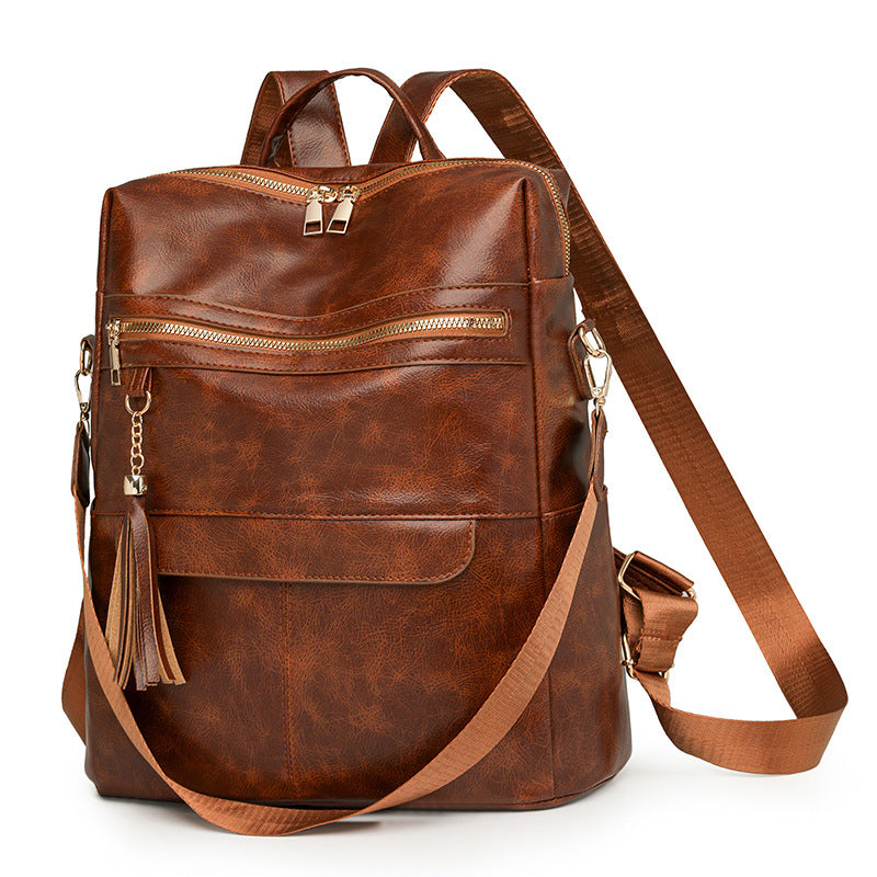 Vielseitiger stilvoller Leder-Rucksack Karnz