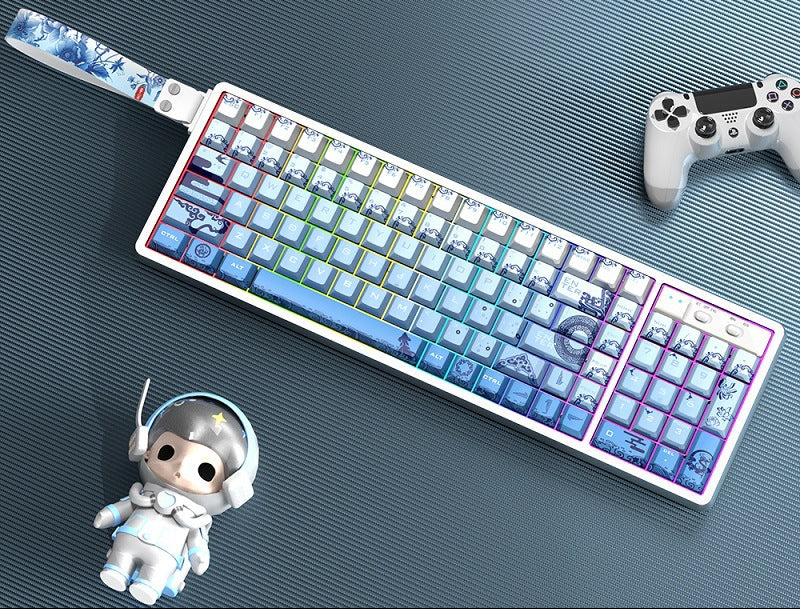 Anpassbare RGB Gaming-Tastatur mit künstlerischen Tastenabdeckungen Karnz