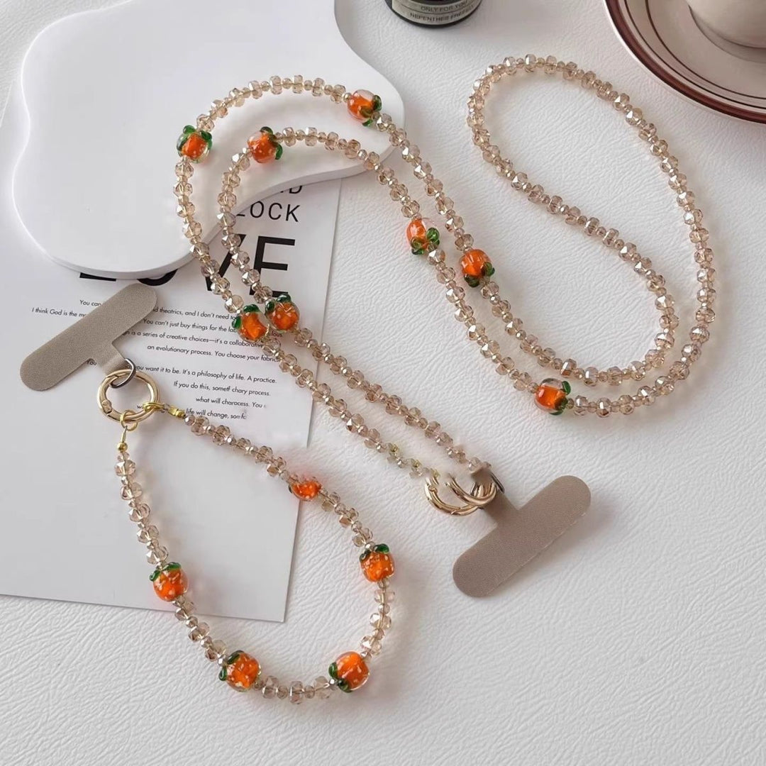 Elegante Perlen Charm Brillen Kette Karnz