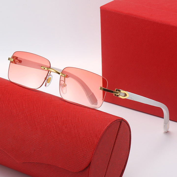 Damen rechteckige Designer-Sonnenbrille Karnz