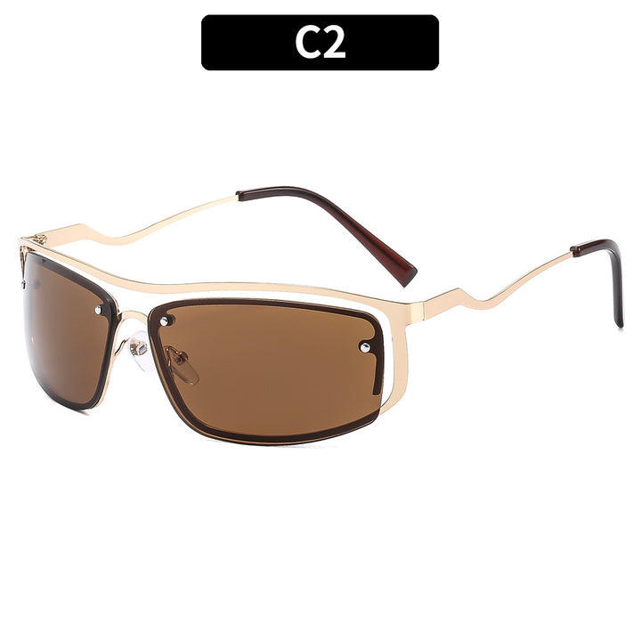 Übergroße Luxus Shield Sonnenbrille