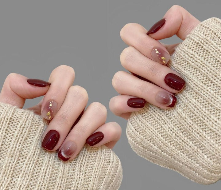 Dekorative Glitzer French Tip Nagelverzierungen Karnz