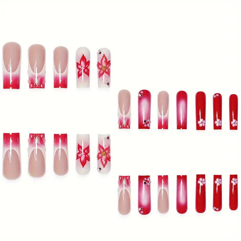 Florale Nagelkunstverlängerungen Karnz