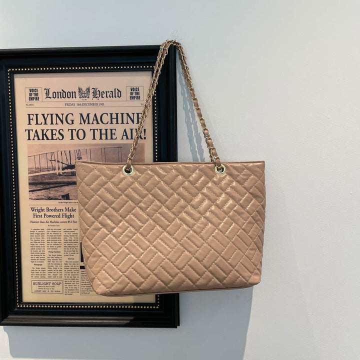 WoQuilted Tote Bag mit Kettengriffen Karnz