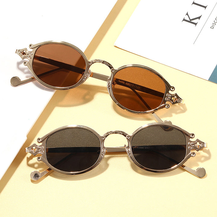 Modische Sonnenbrille mit Eleganter Geschwungener Fassung Karnz