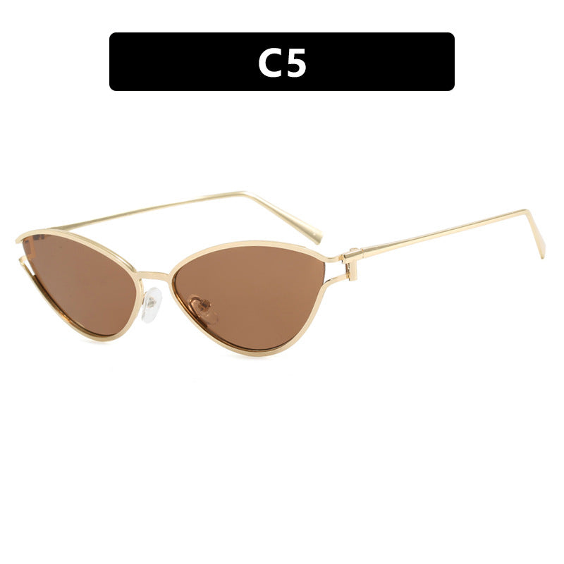 Damen Cat-Eye Sonnenbrille mit schützendem UV-Filter und elegantem Metallrahmen Karnz
