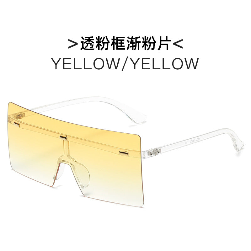 Damen futuristische Oversized-Sonnenbrille Karnz