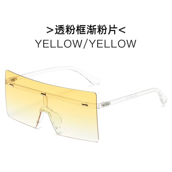 Damen futuristische Oversized-Sonnenbrille Karnz