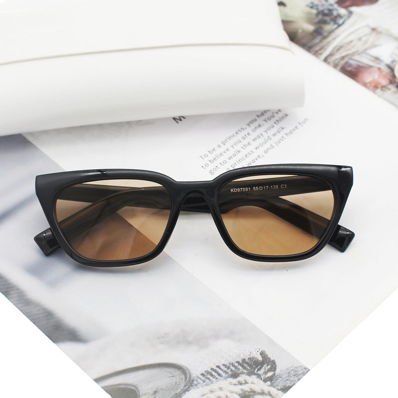 Damen geometrische Designer-Sonnenbrille im modernen Look Karnz